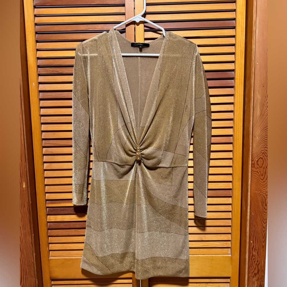 Sparkling Gold Gucci Mini-Dress